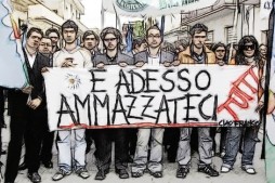 striscione ammazzateci tutti disegno