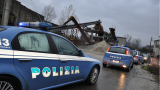 polizia auto cantiere longo