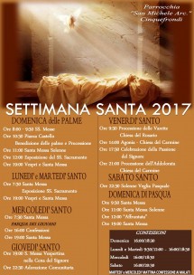 programma della Settimana Santa 2017